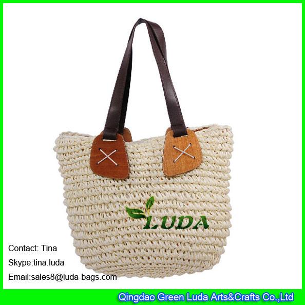 Buy cheap LUDA high quality straw bags summer new paper straw beach bags from wholesalers