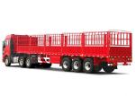 Transporting 60T Stake Semi Trailer 24V 3 Axles Semi Trailer Q345