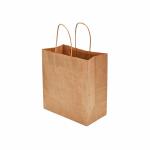 Natural Kraft Paper Bags 8" X 4 1/2" X 10 1/4" Kraft Shopping Bags With Handles