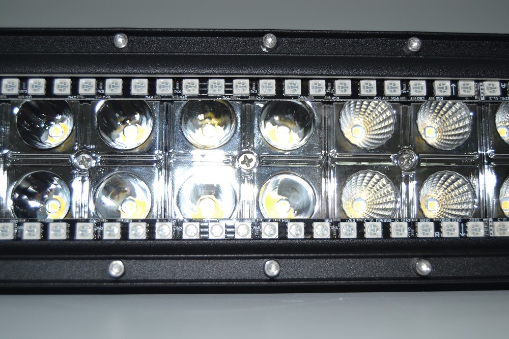 Hot Sales HKL 72W RGB Offroad Aurora Car led work light 13.5inch LED Light Bar