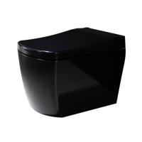 Buy cheap Full Black Electronic Intelligent Toilet Ceramic Warm Water Washing 650 * 400 * product