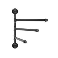 Buy cheap Black Malleable Iron Industrial Pipe Coat Rack E - Coated For Home Decoration product