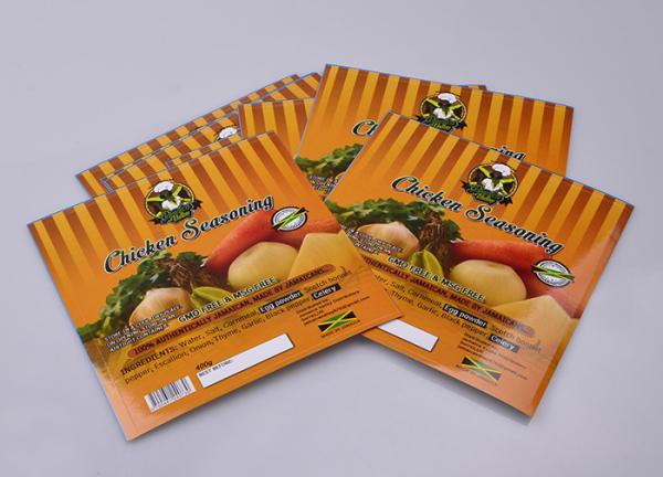 Buy cheap Printing personalized sticky paper chicken seasoning can packaging sticker label from wholesalers