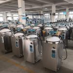 High Pressure Steam Retort Sterilization Vertical Autoclave 150L With Wooden