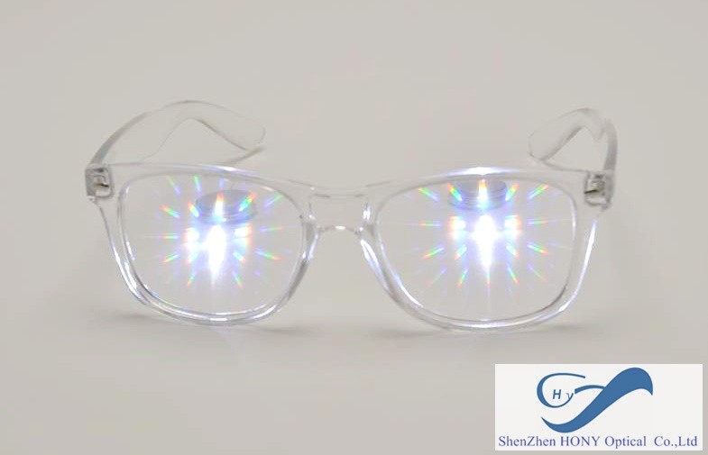 Customizd PVC 3D Fireworks Glasses With Optics Parameter Transmittance 90%