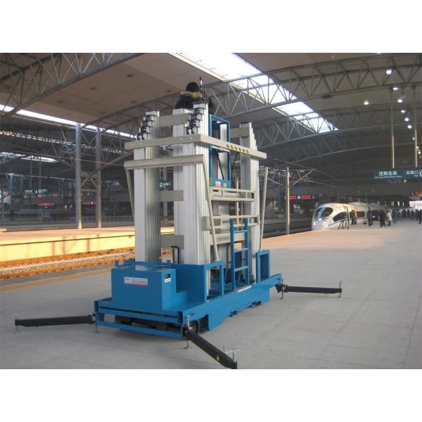 Reliable Blue Hydraulic Aerial Work Platform 22 M Height For Business Decoration