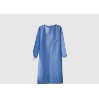 Buy cheap High Durability Disposable Isolation Gowns Round Neck Design Weight 40g product