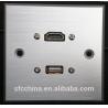 Buy cheap HDMI & USB aluminum alloy wall plate from wholesalers