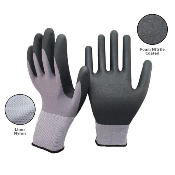 Buy cheap 15 Gauge Seamless Knit Nitrile Coated Work Gloves For Industrial Safety Work from wholesalers