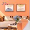 Buy cheap Customized Plain Color Wallpaper Embossed PVC Plain Orange Wallpaper 10m Roll from wholesalers