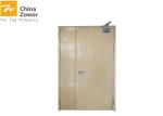 BS Standard Uneqaul Leaf Oak Wood Finish Steel Insulated Fire Door For Apartment