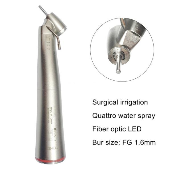 Quality Contra Angle Electric Micromotor Dental Turbine Handpiece With Led Fiber Optic for sale
