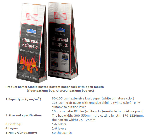 25kg kraft paper bag Cement,Flour,Rice,Fertilizer,Food,Feed Bag,customized logo printing durable moisture proof,bagease