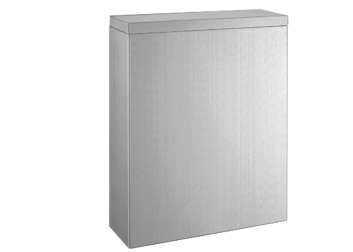 Stainless Steel Rectangular Trash Waste Garbage can hotel bathrrom tissue bin with cover