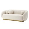 Buy cheap 240cm×85cm Modern Fabric Sofa Set White Flannel Sponge Filling from wholesalers