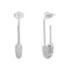 Buy cheap Women Hoop Earrings In 925 Silver With Clear CZ Diamond Brazilian Yellow Gold Jewelry from wholesalers