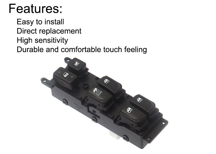 High Sensitivity Driver Side Power Window Switch Front Left Green Light