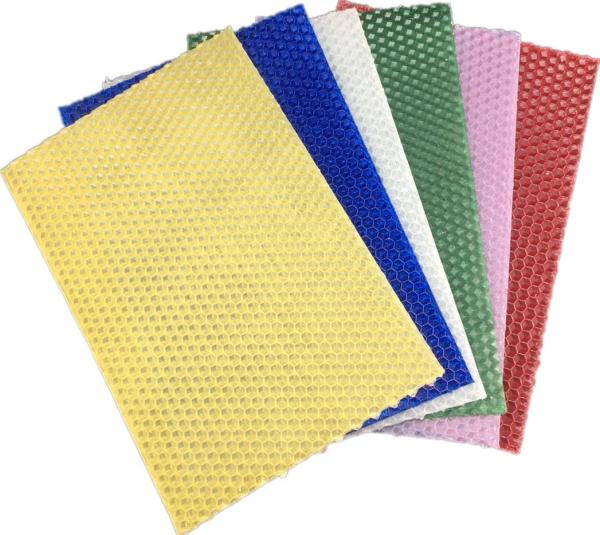 Buy cheap USP 6pcs Ivory Yellow Blue Beeswax Foundation Sheets For Candle Making 20x13.5cm from wholesalers