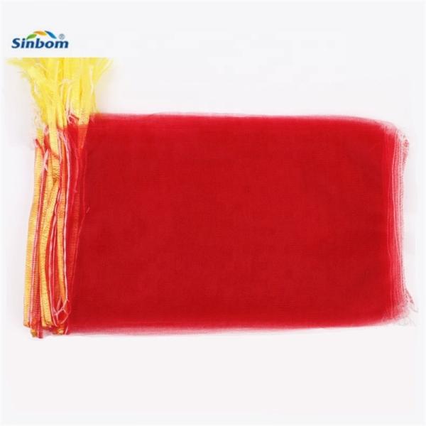 5kg 25kg 50kg Red Vegetable Packaging Bags PE Mono Mesh Bag for Onion Custom