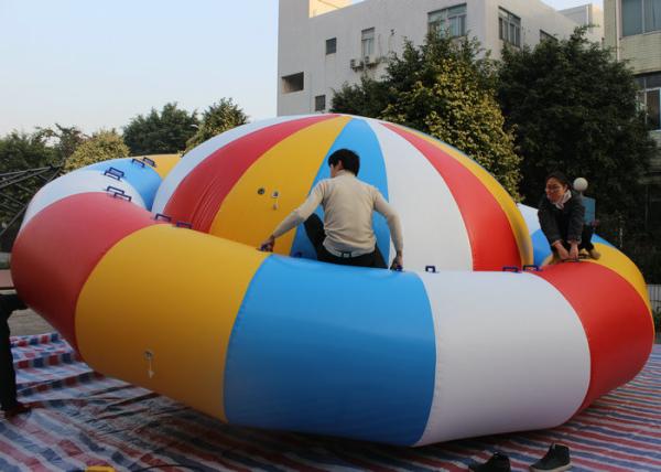 Buy cheap Large Rainbow Inflatable Water Spinner Satur Toys With Pump For Summer from wholesalers