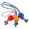 Buy cheap Teeth Cleaning Pet Chew Toys War Tennis Ball Rope Dog Toy 54G from wholesalers
