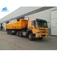 Buy cheap Heavy Duty Semi Trailer Bottom Dump Truck 50 Tons With Hydraulic Lifting product