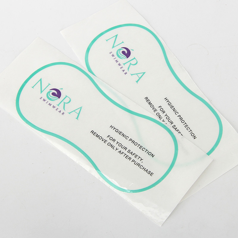37.5mm Bikini Hygiene Adhesive Shipping Paper Sticker Labels Paper For Swimwear