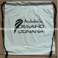 Buy cheap Frosted CPE Plain Plastic Drawstring Backpack with Double Shoulders product