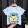 Buy cheap Short Sleeved Children's Sports Shirts Pure Cotton Girls' Summer Clothes Boys' Top from wholesalers