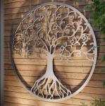 Modern Metal Wall Sculpture Tree Of Life Stainless Steel Hanging Wall Art