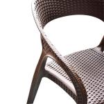 Modern Patio Plastic Wedding Rattan Wicker Chairs 58*55*87 cm