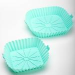 Air Fryer Silicone Pot Food Grade Safety Air Fryer Oven Accessories Square Easy