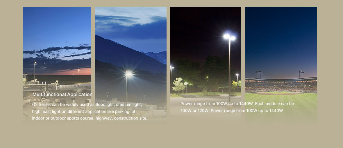 Wireless Control Aluminum LED Mast Light With Meanwell Dimming Solutions From 120W to 1440W