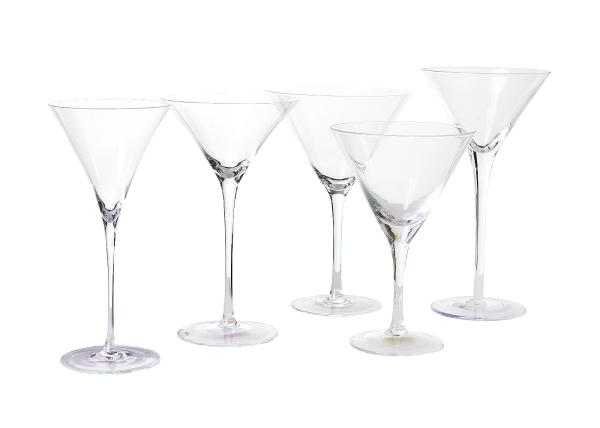 Quality 300ml Transparent 19cm Hand Blown Martini Glasses For Home Decor for sale