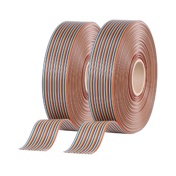 Buy cheap 8Pin - 64Pin Customized Flat Rainbow Cable Pitch 1.27mm Ribbon Cable 100 M/Roll from wholesalers