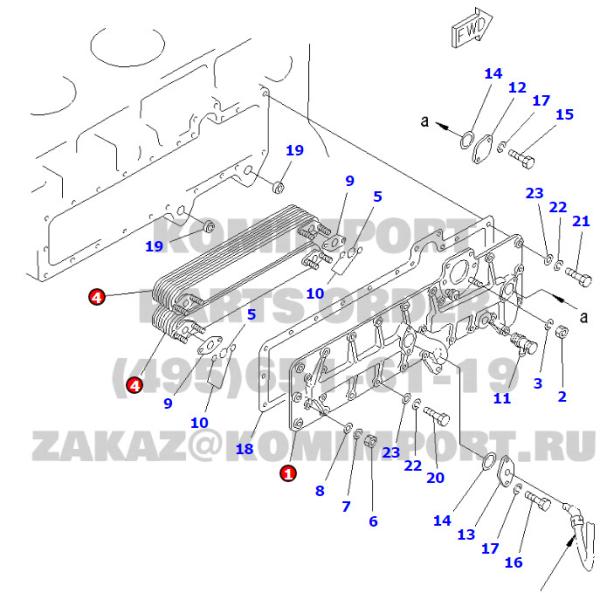 komatsu D155 D355 bulldozer oil cooler bracket 6127-61-2113 oil cooler element