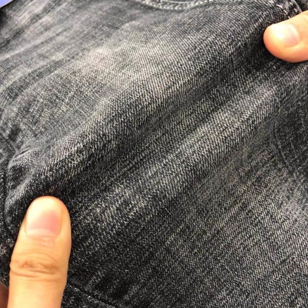 Buy cheap Stone Washed Super Stretch Cotton Dualfx T400 Lycra Denim Jeans Fabric Sulfur Black from wholesalers