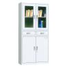 Buy cheap 2 Drawer Glass Swing Door Metal Storage Cabinet Knock Down Steel Cupboard from wholesalers