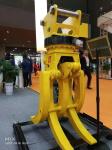1000-2200mm Q355B Black / Blue Excavator Rotating Grapple For 2-40 Ton Excavator