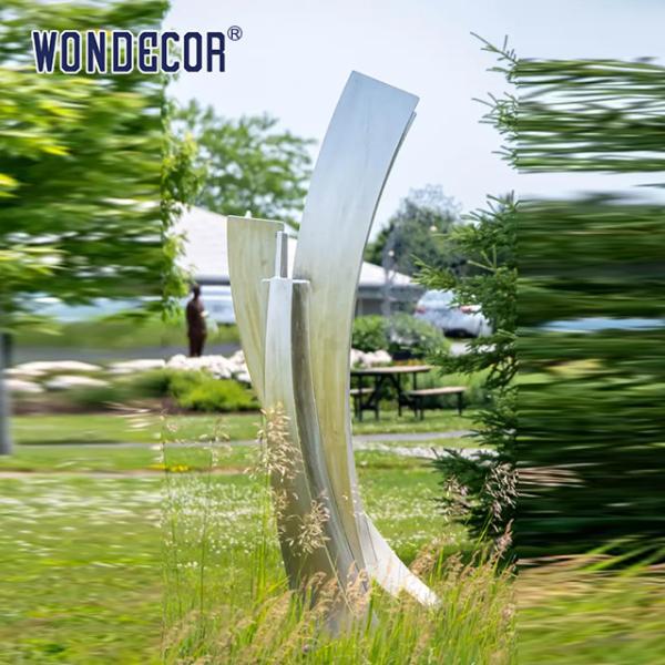 Buy cheap Outdoor geometric metal art craft forging stainless steel sculpture from wholesalers