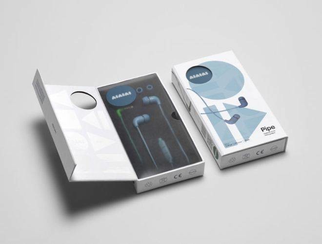 Luxury Hinged earphone pack gift box China supplier clamshell headphone packaigng box