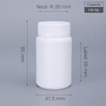 Versatile lightweight 100ml Plastic Pill Bottles Ensure Safety And Health
