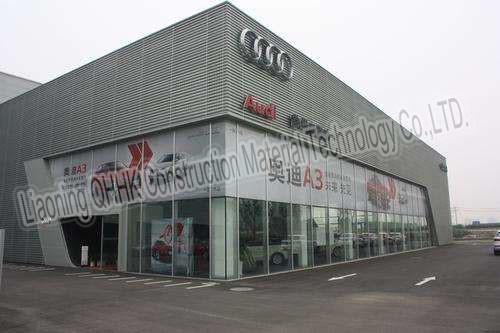 Buy cheap Audi car 4S store, steel structure with metal decorative panels from wholesalers