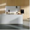 Buy cheap White Wood Grain Kitchen Cabinets Space Saving Apartment 16mm Parallel Kitchen Cabinets from wholesalers