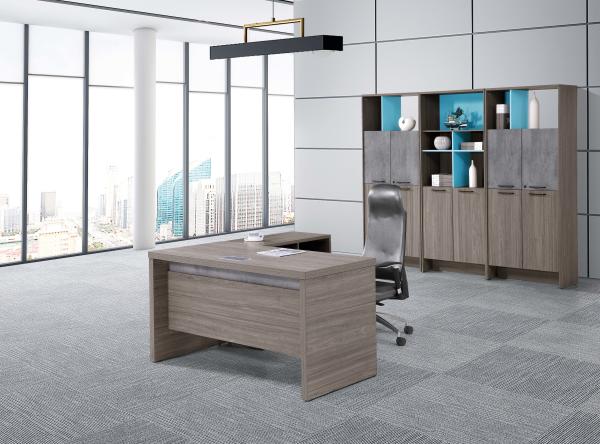 Buy cheap Panel Wood Style Melamine Office Manager Desk / Small Office Table KD Packing from wholesalers