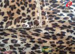 Waterproof Leopard Print Velvet Fabric , Velvet Furnishing Fabric Custom Pile