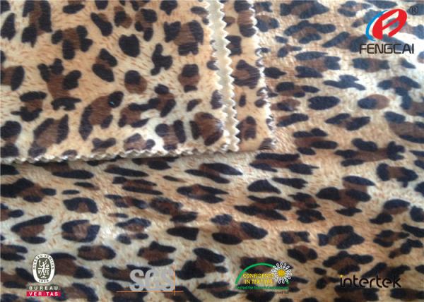 Buy cheap Waterproof Leopard Print Velvet Fabric , Velvet Furnishing Fabric Custom Pile Height from wholesalers