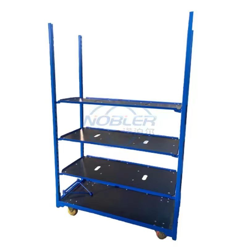 Hot Dip Galvanized Danish Flower Trolley 40KG/shelf Loading Capacity