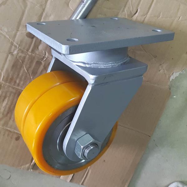 Buy cheap 10 Inch Super Heavy Duty Casters Polyurethane Steel Iron PU Twin Wheels Swivel Casters from wholesalers