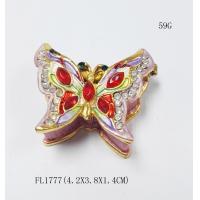 Buy cheap Fancy Small Butterfly Metal Alloy Jewelry Box Small Butterfly Trinket Box product